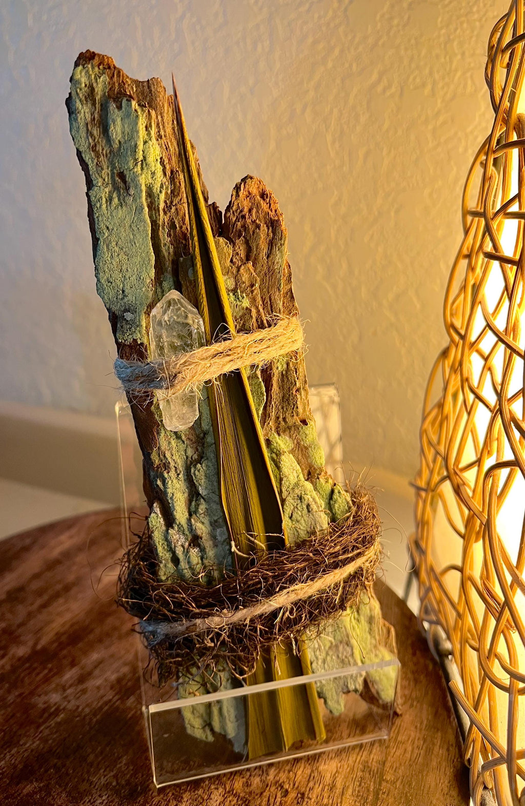 Cypress Threshold Binding, Quartz & Yucca Charm