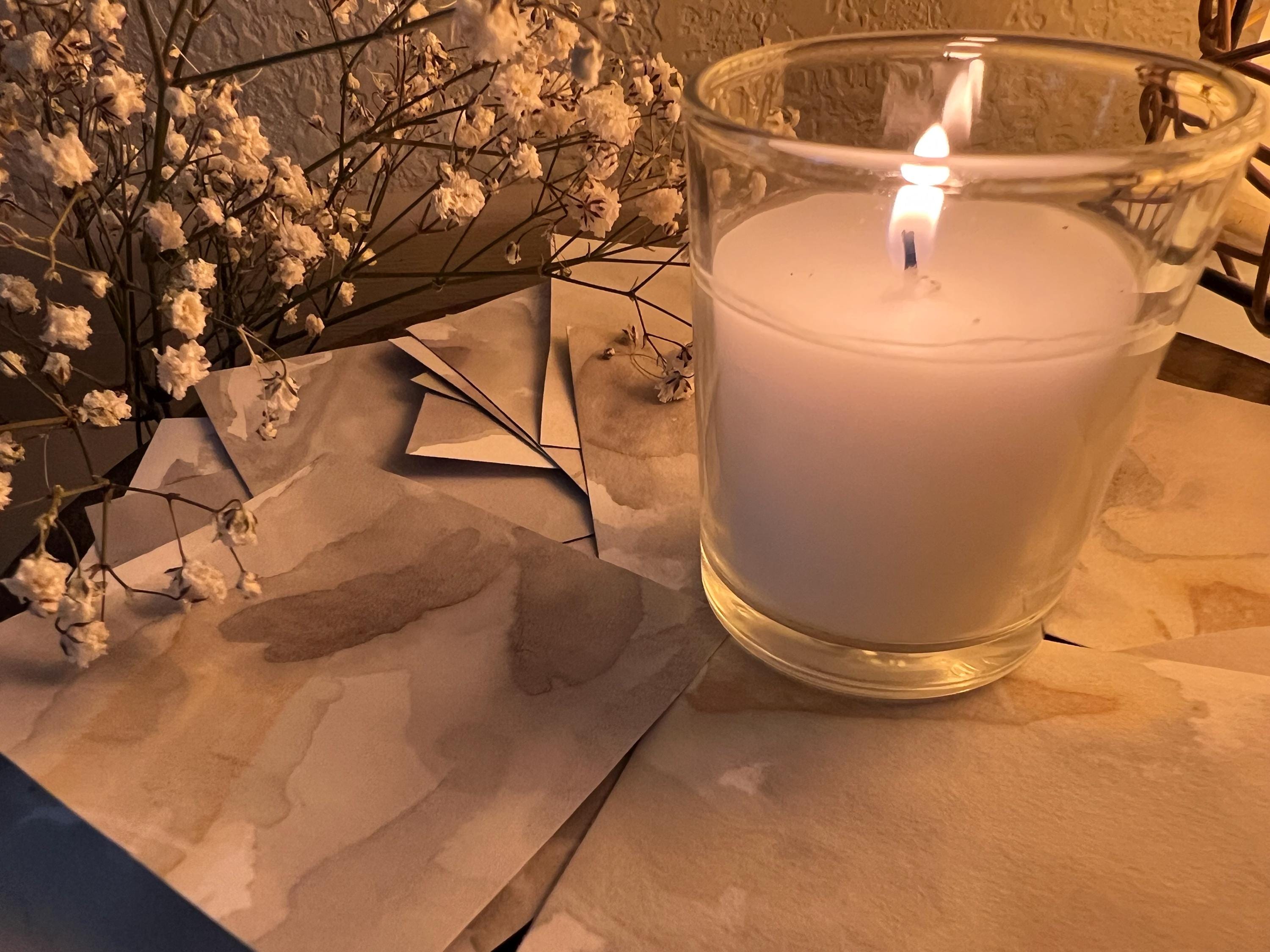 Stormy Night Intention Cards, Tea Stained Paper, Hand Cut Deck, Witchcraft Paper for Spells, Journaling, Altar Work