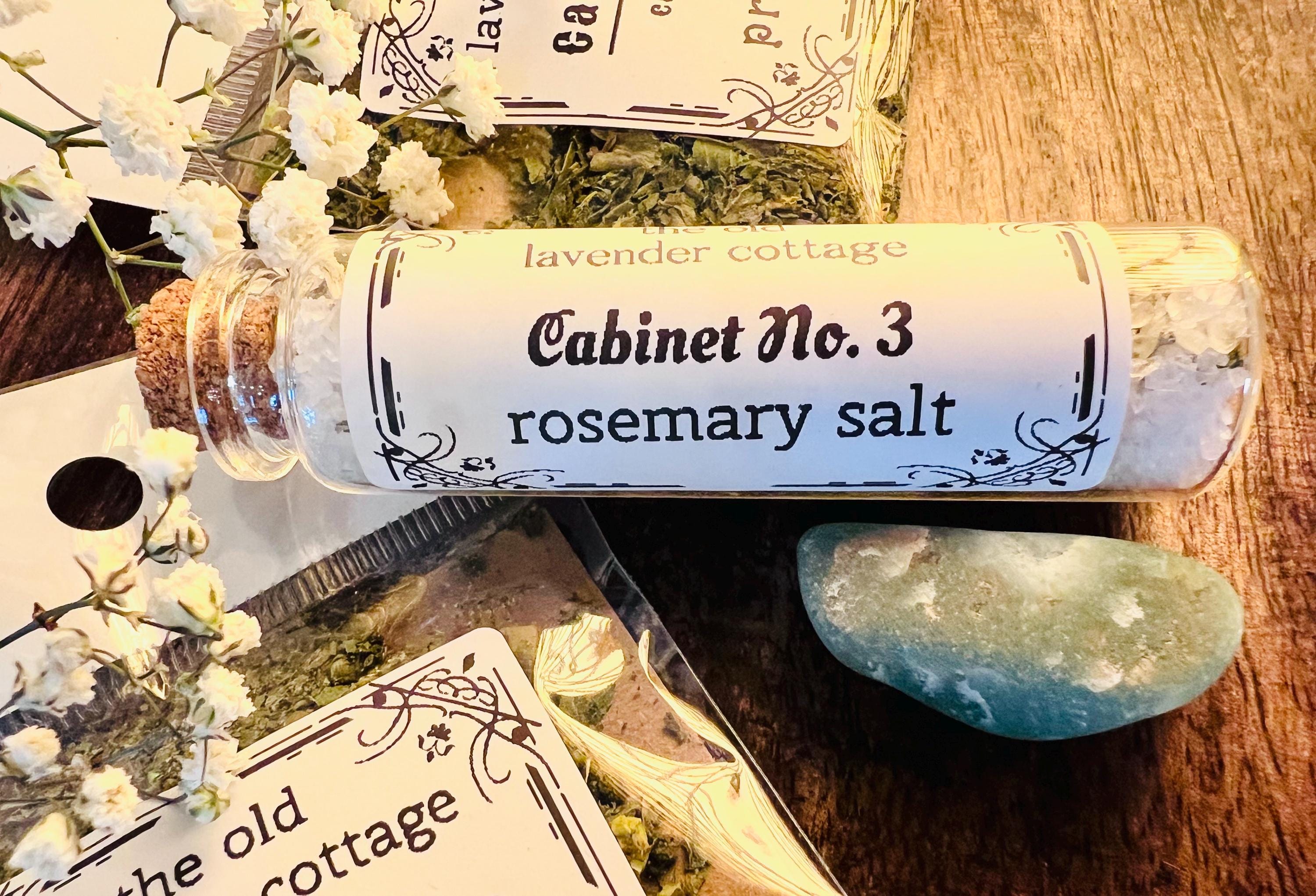 Rosemary Salt, Ritual Salt Witchcraft Supply Protection Cleansing Salt Cottage Grown Rosemary Spiritual Curio