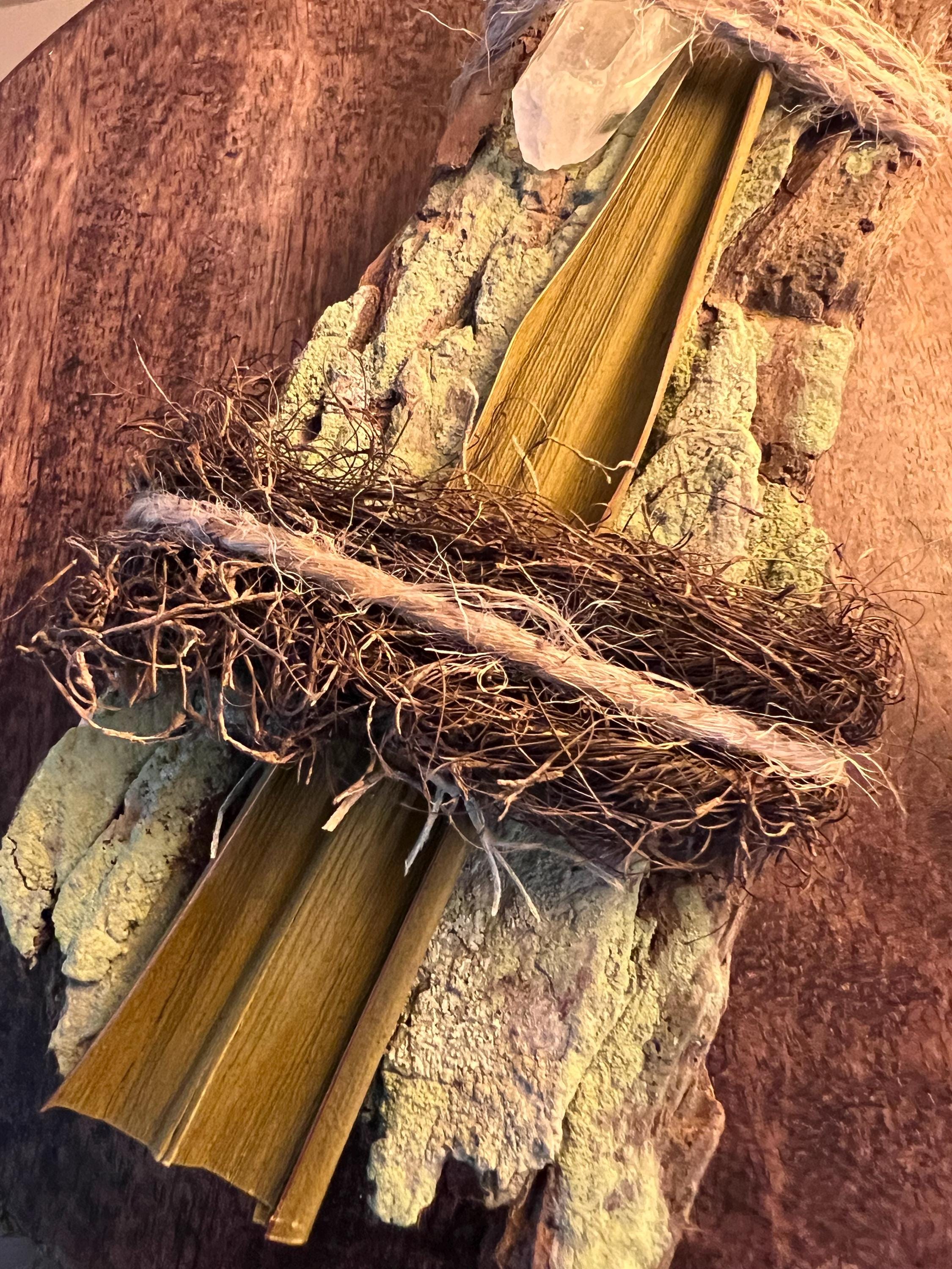 Cypress Threshold Binding, Quartz & Yucca Charm
