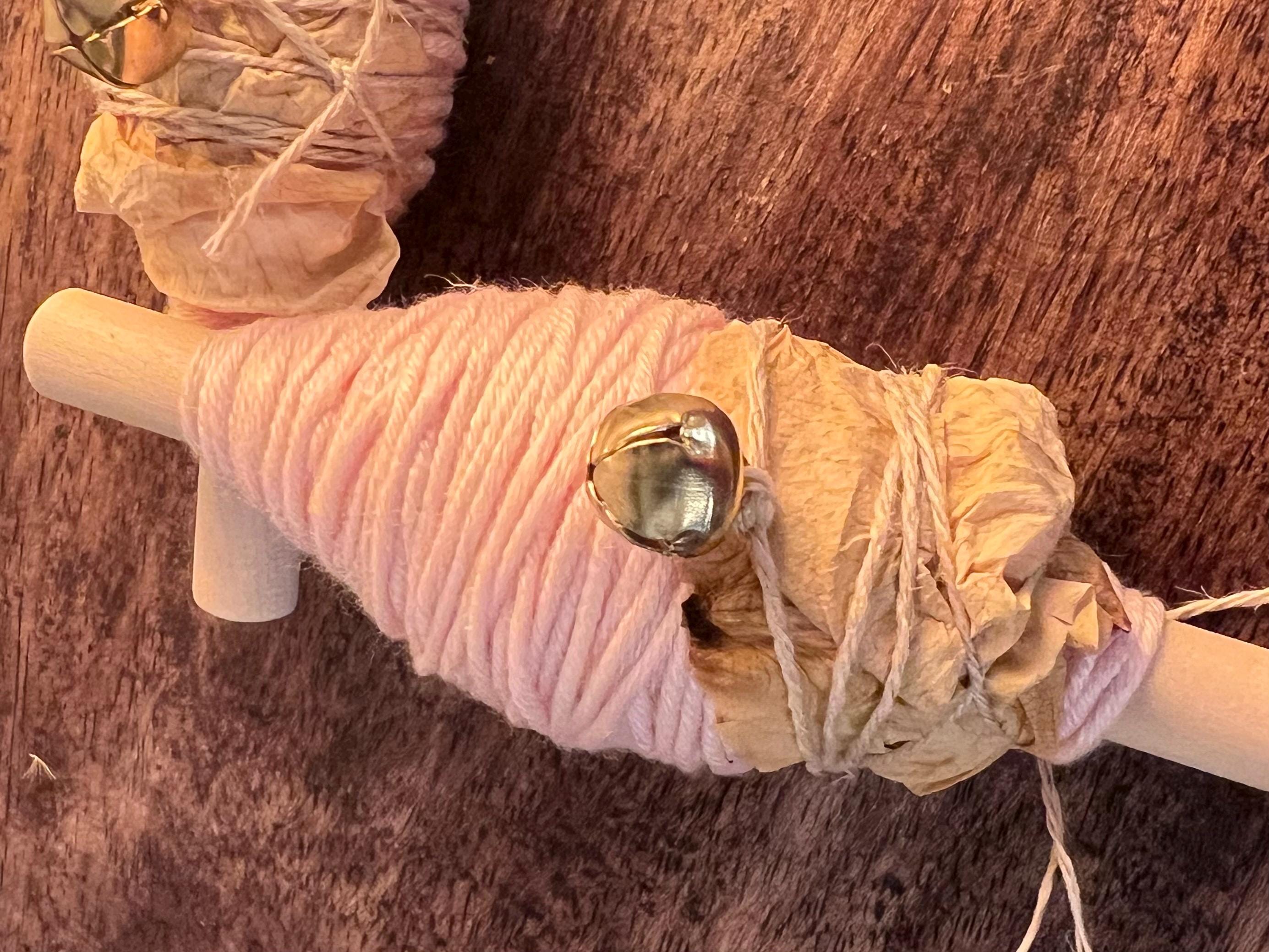 Lovers’ Quarrel Thread, Silken Bamboo & Cotton Witch’s Spool with Rose Petals and Bell