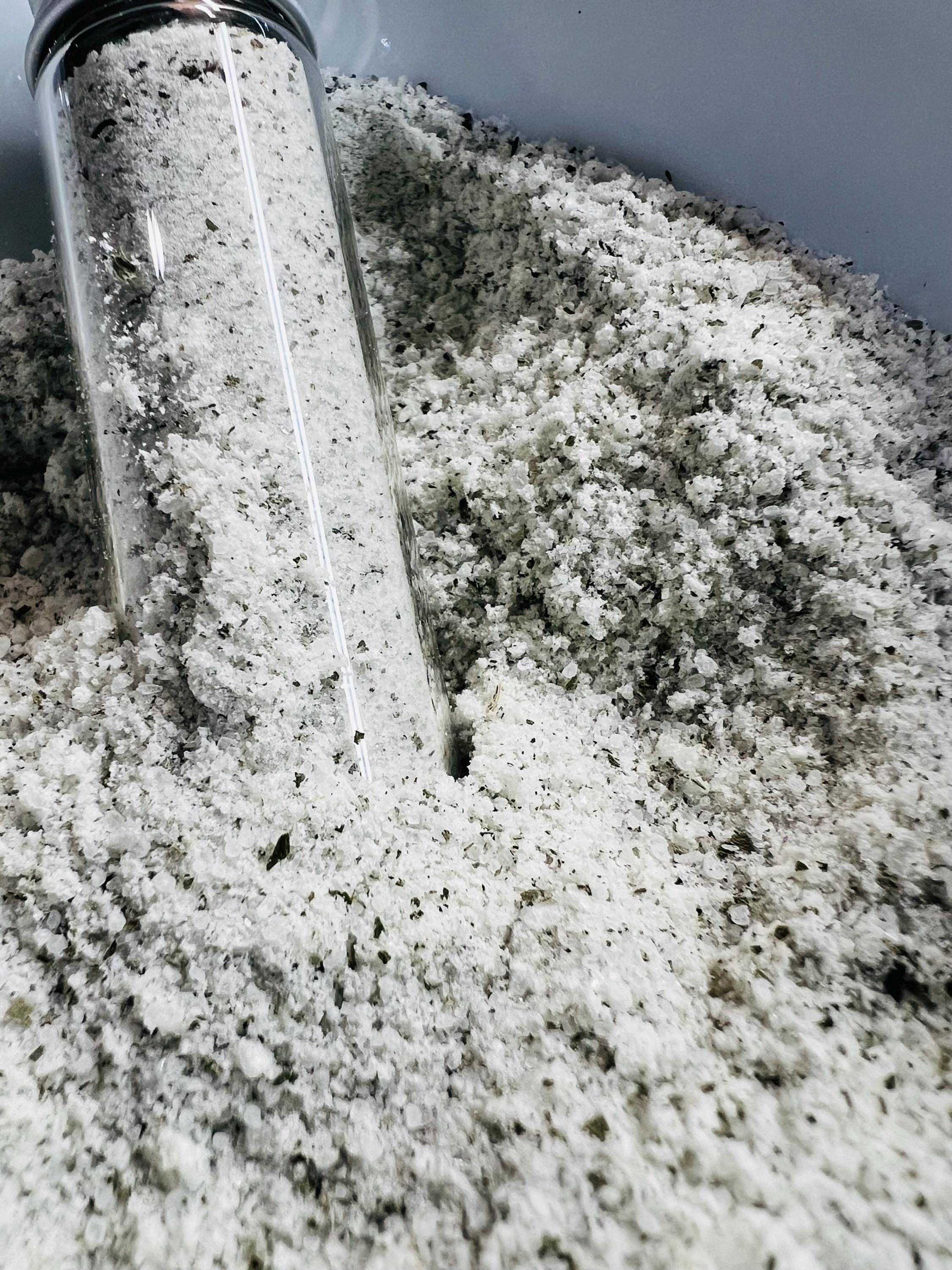 Witch's Basil Salt, Cottage Grown, Ritual Salt for Protection