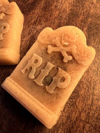 Handmade Beeswax Tombstone Wax Melts, Allspice Scented, Graveyard Decor, Set of 3