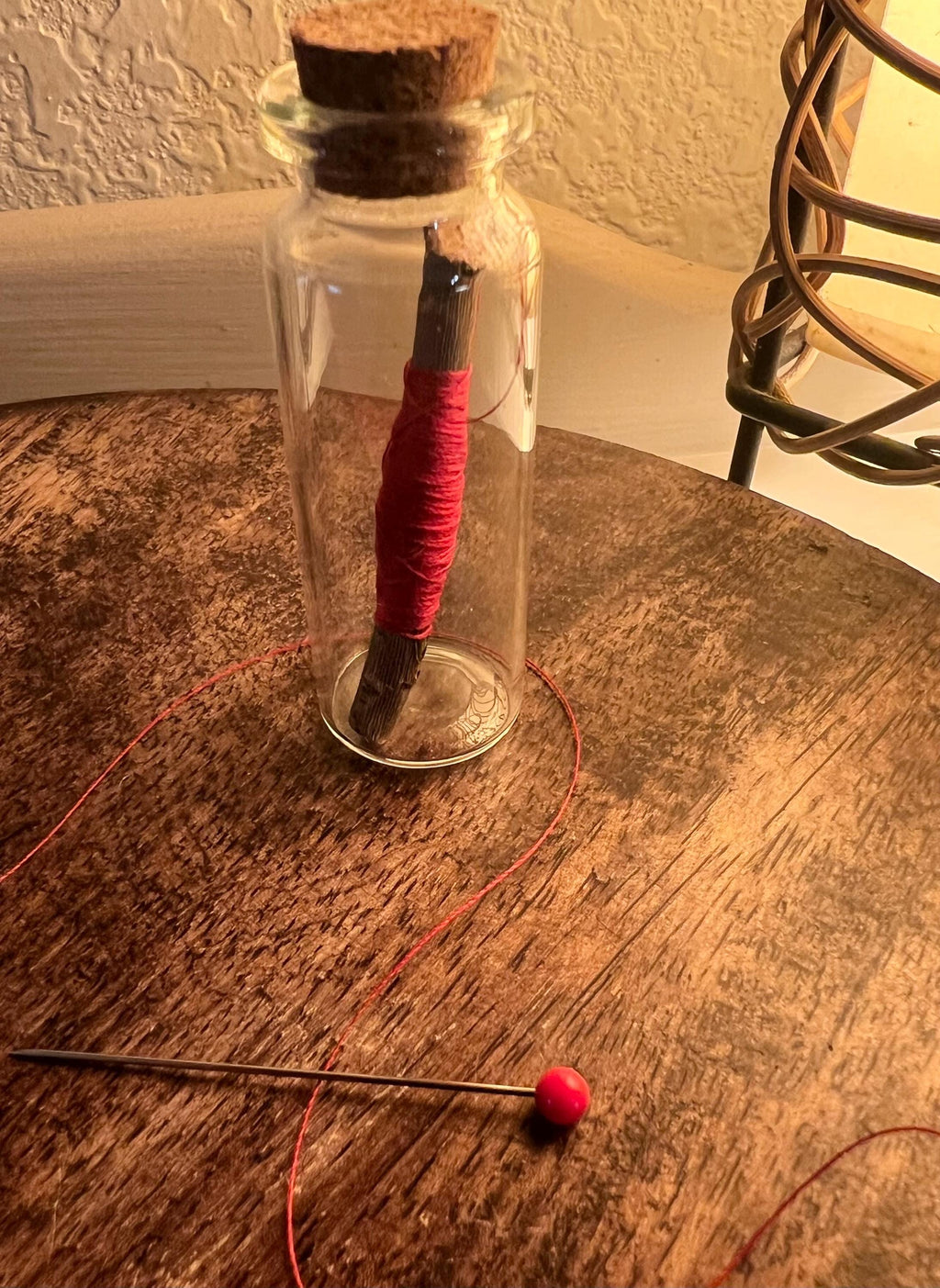 Witchs Red Thread Binding Fate Charm, Red Thread of Fate Vial, Witchcraft Binding Tool, Protection Spell Supply, Love Magic Charm