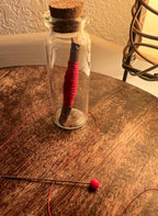 Witchs Red Thread Binding Fate Charm, Red Thread of Fate Vial, Witchcraft Binding Tool, Protection Spell Supply, Love Magic Charm