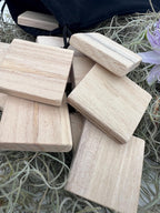 Primitive Blank Rune Set, Wooden Rune Tiles, Unfinished Wood Runes, Rune Casting Set, Witchcraft Divination Tools, Altar Supplies, Set of 13