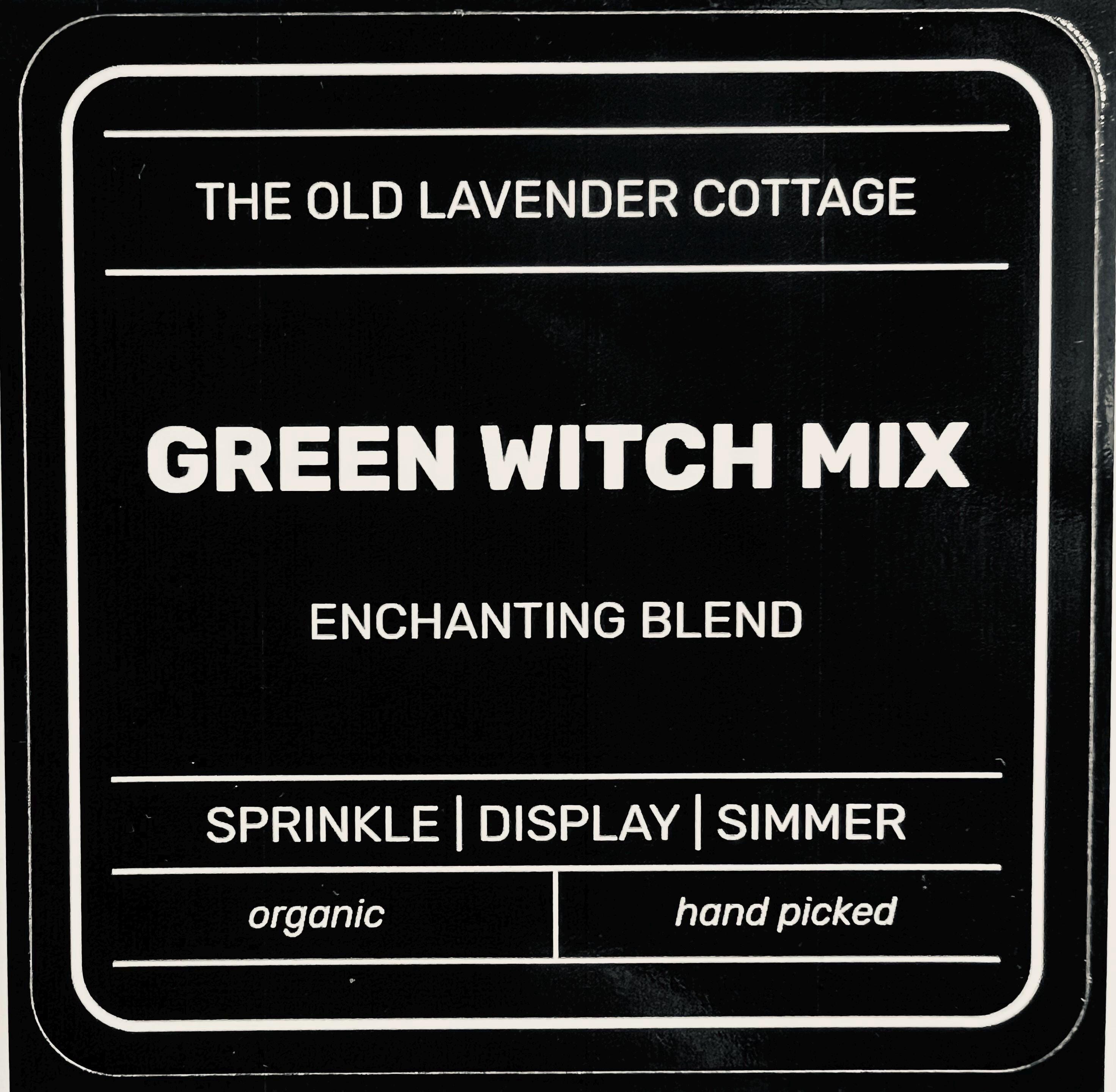 Green Witch Simmer Pot Blend, Natural Basil, Lemongrass, and Lemon Potpourri