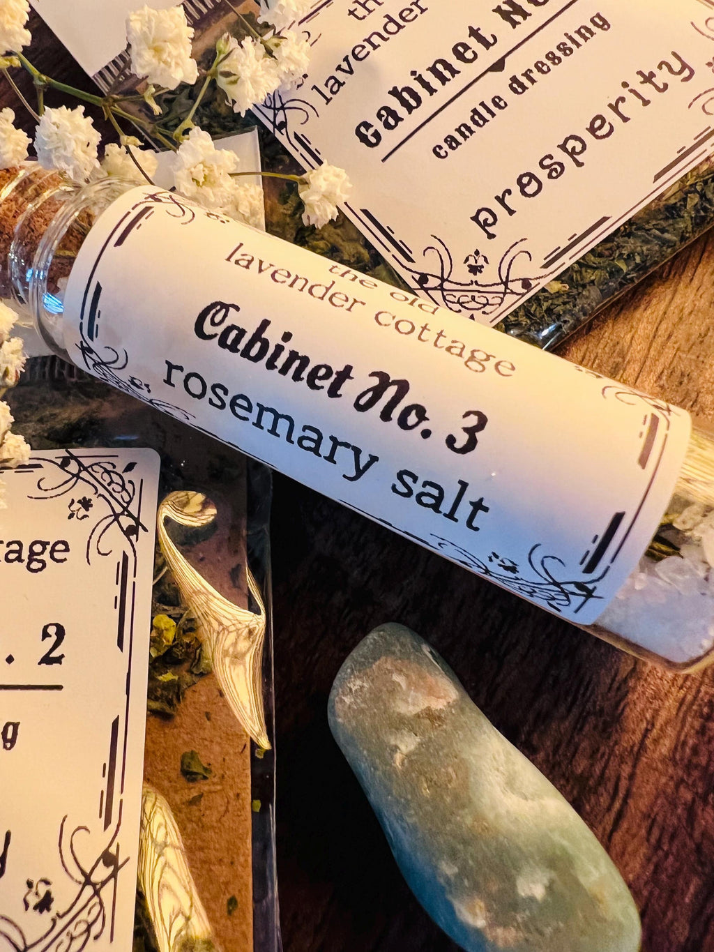 Rosemary Salt, Ritual Salt Witchcraft Supply Protection Cleansing Salt Cottage Grown Rosemary Spiritual Curio