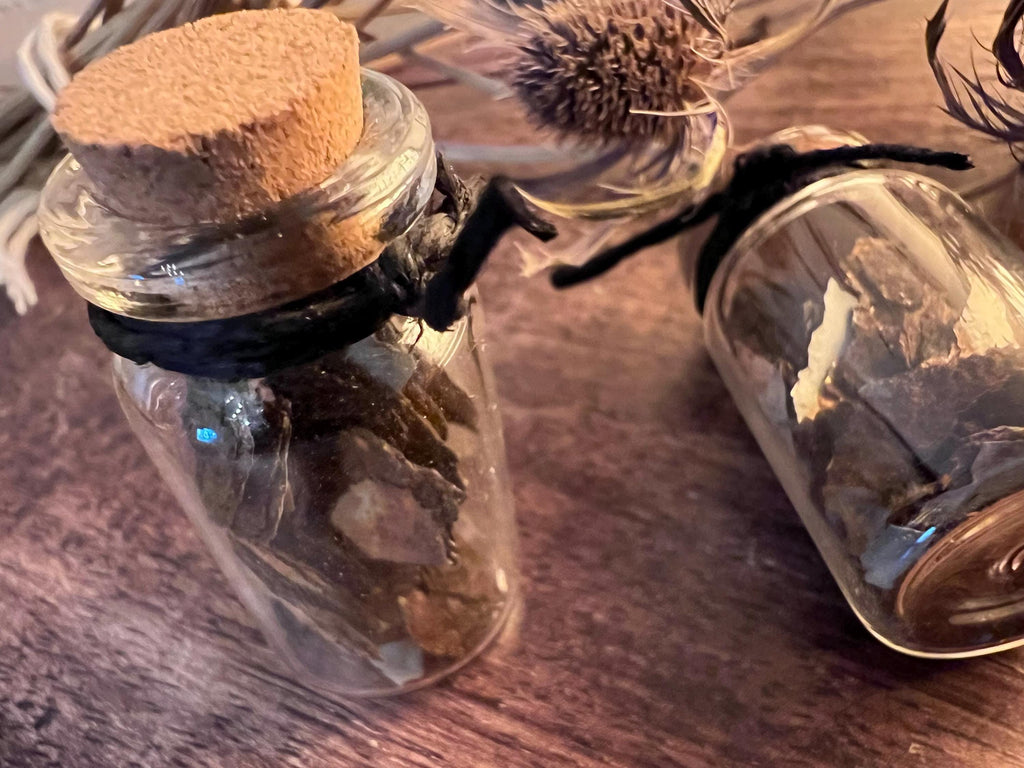 Rust Relic Vial, Garden Iron Oxide Curio, Death Witchcraft Bottle, Threshold Magic Piece
