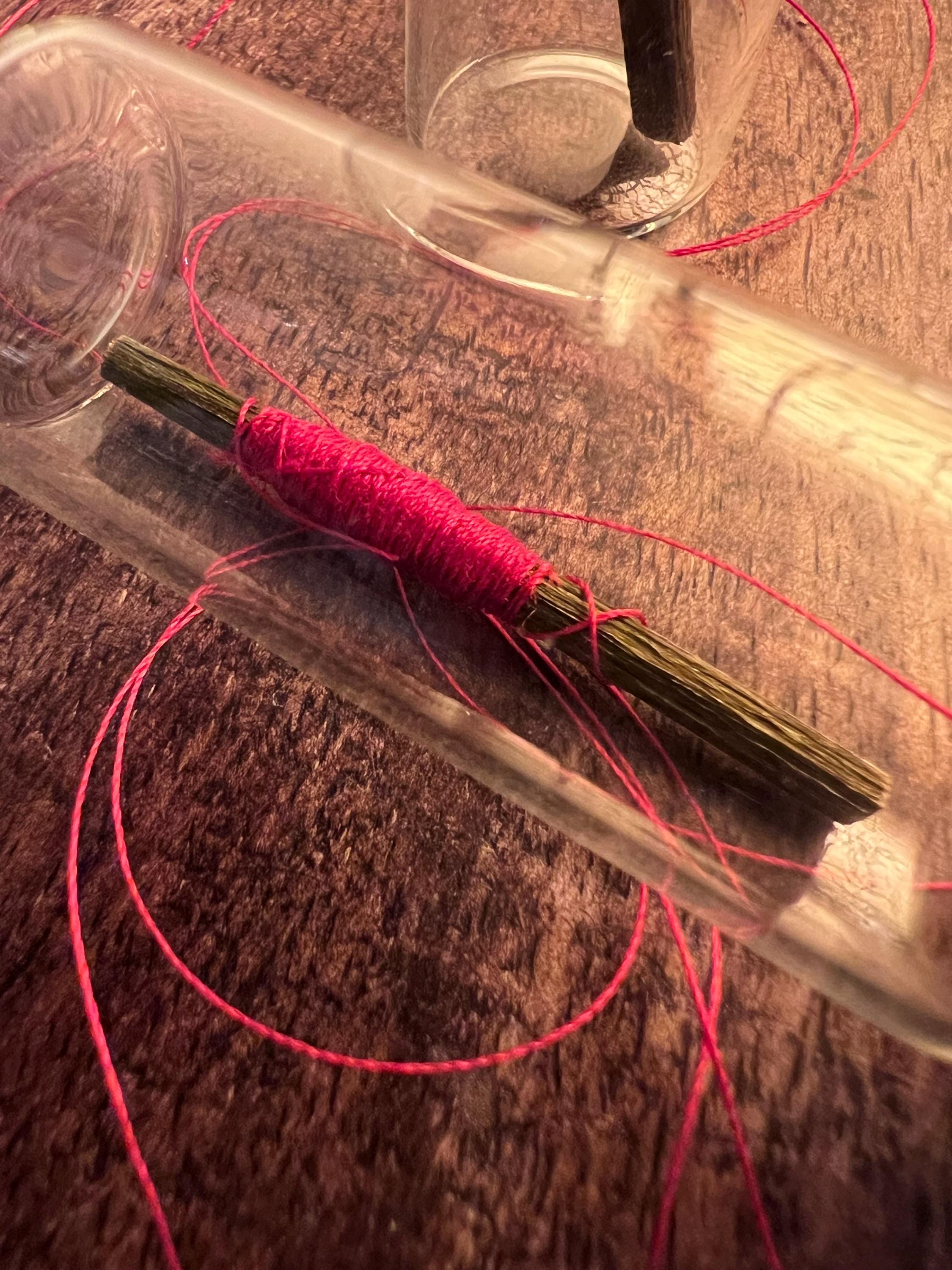 Witchs Red Thread Binding Fate Charm, Red Thread of Fate Vial, Witchcraft Binding Tool, Protection Spell Supply, Love Magic Charm