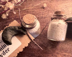 Quiet Boundary, Waning Moon Banishing Charm Vial, Clay Moon Protection Talisman