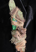 Delight, Primitive Forest Talisman, Cypress Bark, Wood Ear Mushroom and Aura Quartz, Altar Piece, Sculpture, Living Art
