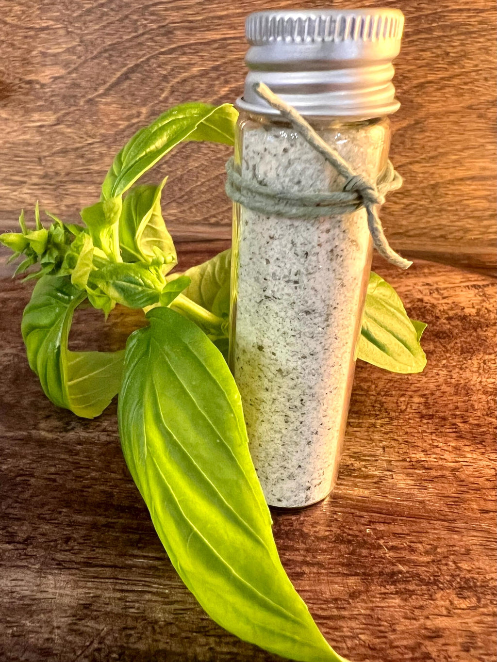 Witch's Basil Salt, Cottage Grown, Ritual Salt for Protection