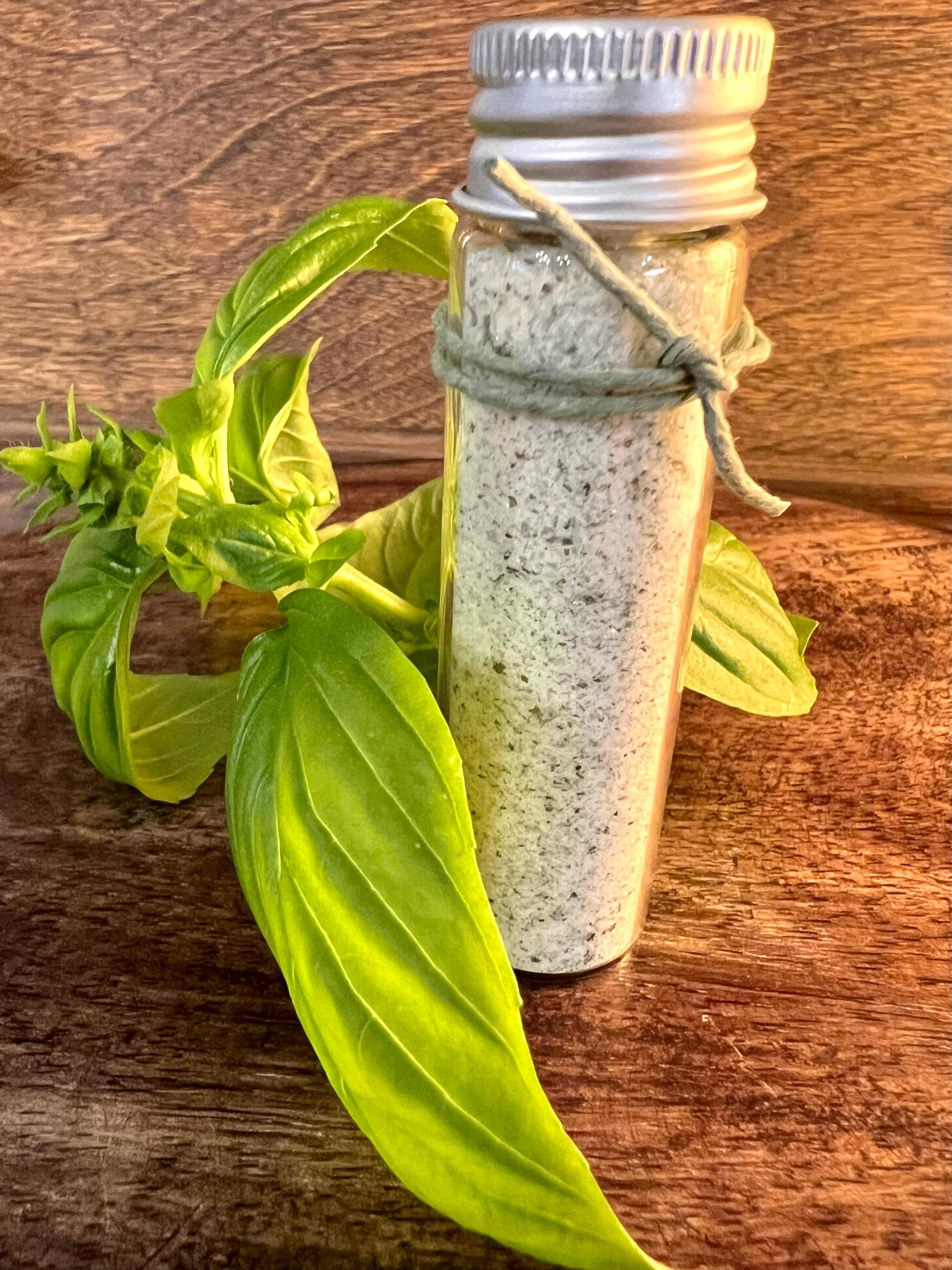 Witch's Basil Salt, Cottage Grown, Ritual Salt for Protection