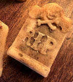 Handmade Beeswax Tombstone Wax Melts, Allspice Scented, Graveyard Decor, Set of 3