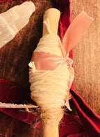 Snow Moon Thread, White Cotton Spell Yarn, Hand Wound, Ritual Binding Thread, Witchcraft Supply