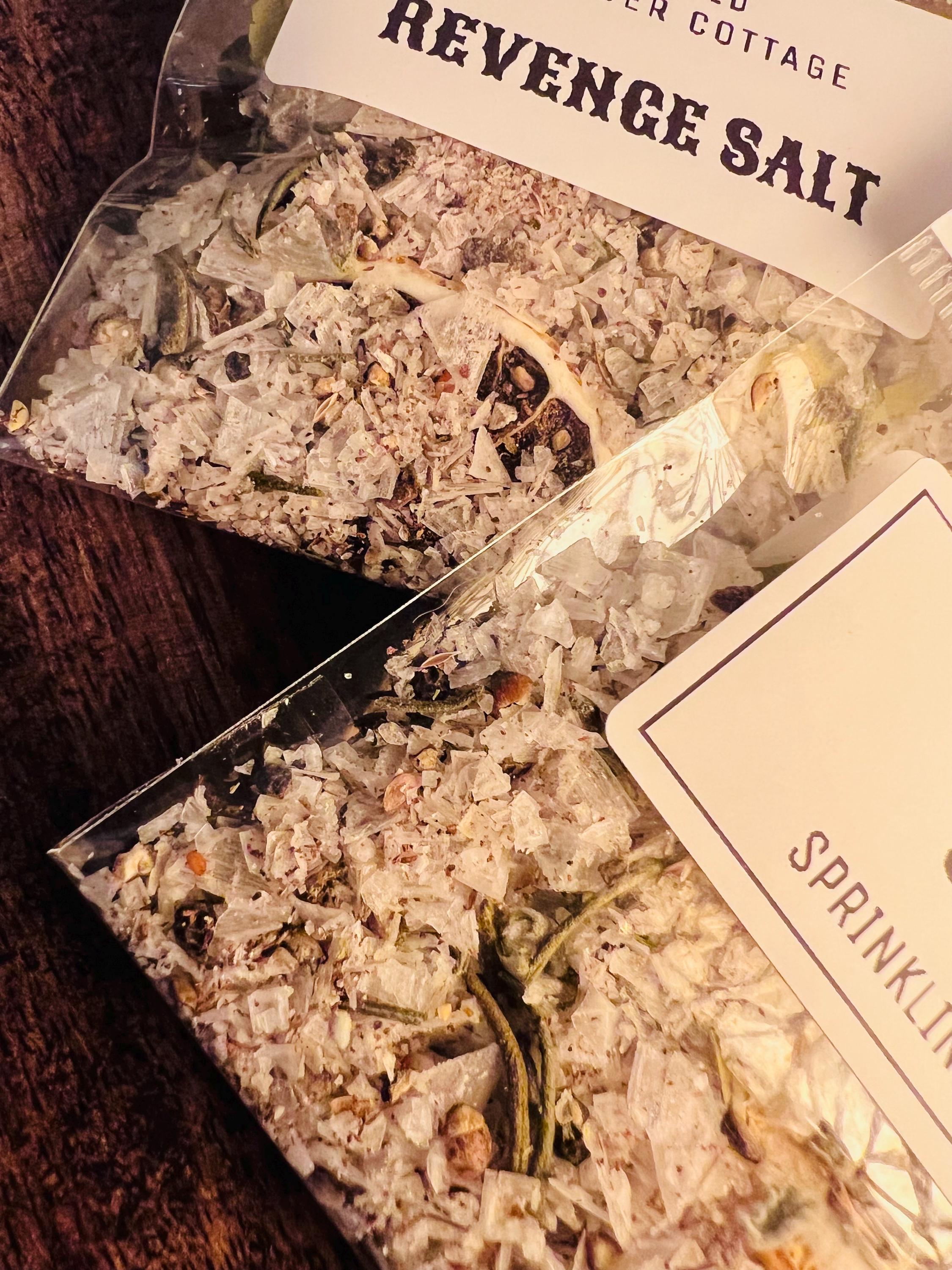 Revenge Salt Sample, Single Use Spell Salt, Witchcraft Gift Add On, Banishing Protection