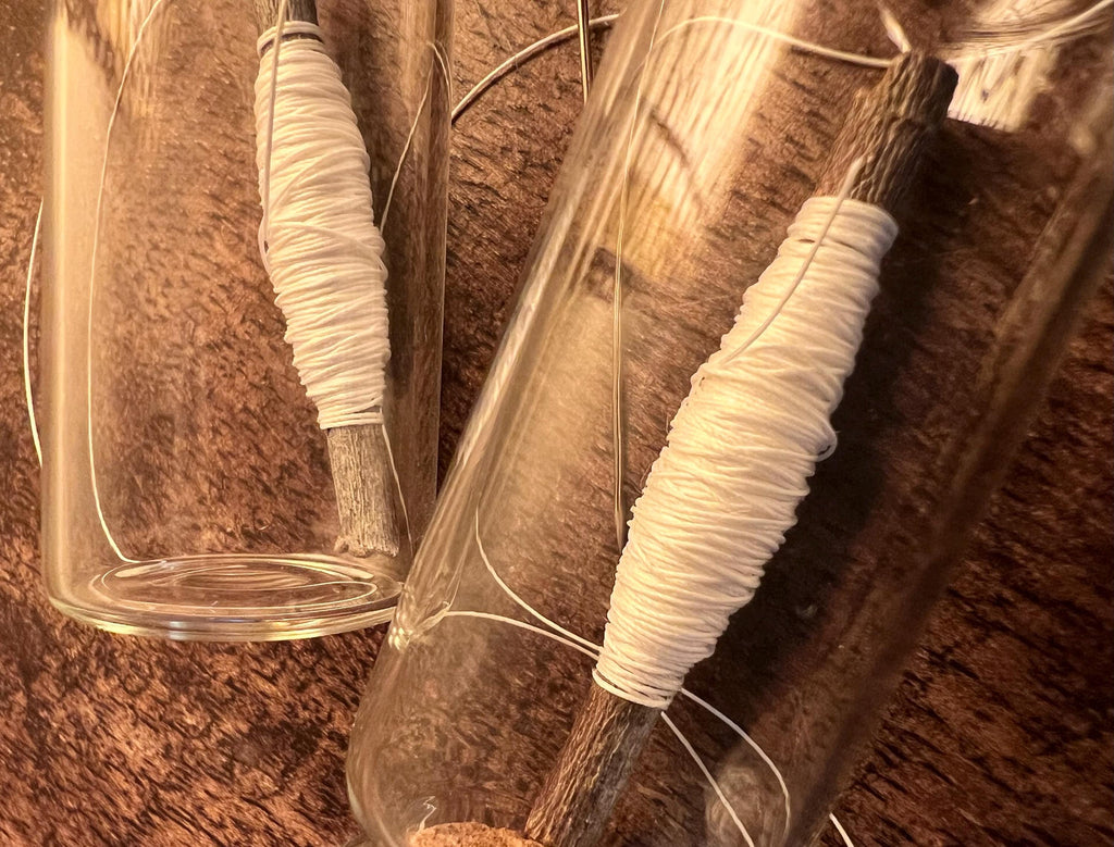 Witchs White Thread Cleansing Charm, Willow Thread Vial, Spiritual Reset Spell Supply, Healing Magic Tool, Peace Charm, Ritual Thread Curio,