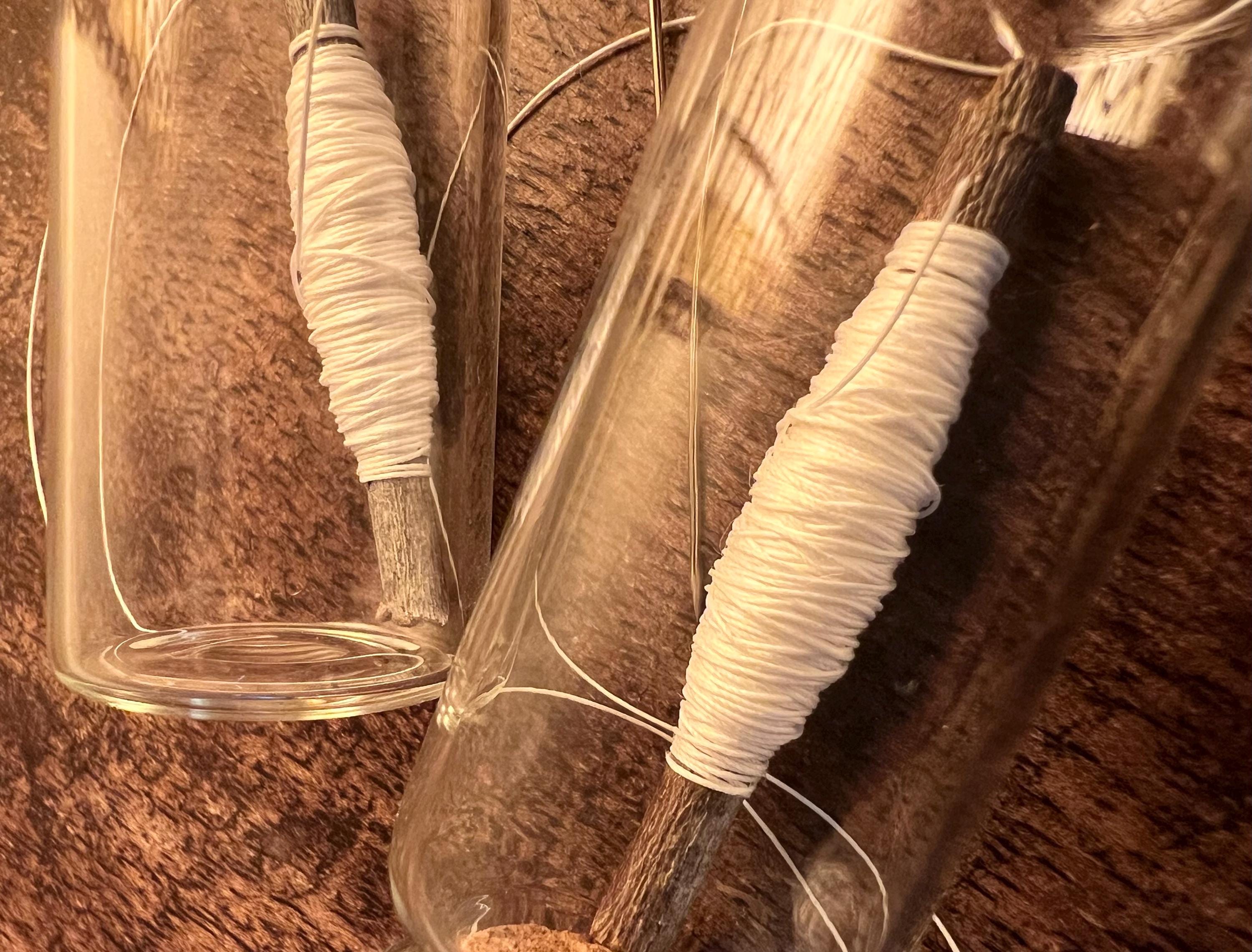 Witchs White Thread Cleansing Charm, Willow Thread Vial, Spiritual Reset Spell Supply, Healing Magic Tool, Peace Charm, Ritual Thread Curio,
