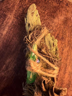 Delight, Primitive Forest Talisman, Cypress Bark, Wood Ear Mushroom and Aura Quartz, Altar Piece, Sculpture, Living Art