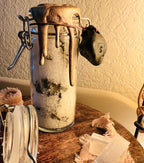 Triple S Protection Charm Jar, Salt Sage Selenite Protection Spell, Witchcraft Protection Jar, Spiritual Protection Charm, OLC Original