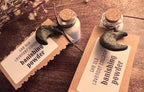 Quiet Boundary, Waning Moon Banishing Charm Vial, Clay Moon Protection Talisman