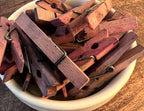 BlackBerry Stained Wood Clips, Herb Drying, Set of 10