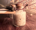 Quiet Boundary, Waning Moon Banishing Charm Vial, Clay Moon Protection Talisman