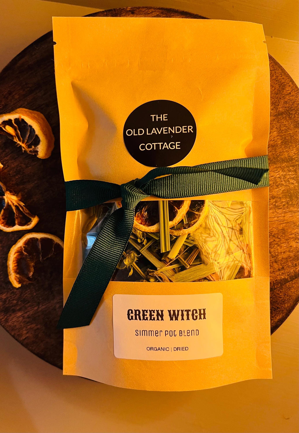 Green Witch Simmer Pot Blend, Natural Basil, Lemongrass, and Lemon Potpourri