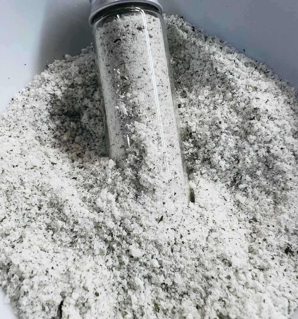 Witch's Basil Salt, Cottage Grown, Ritual Salt for Protection