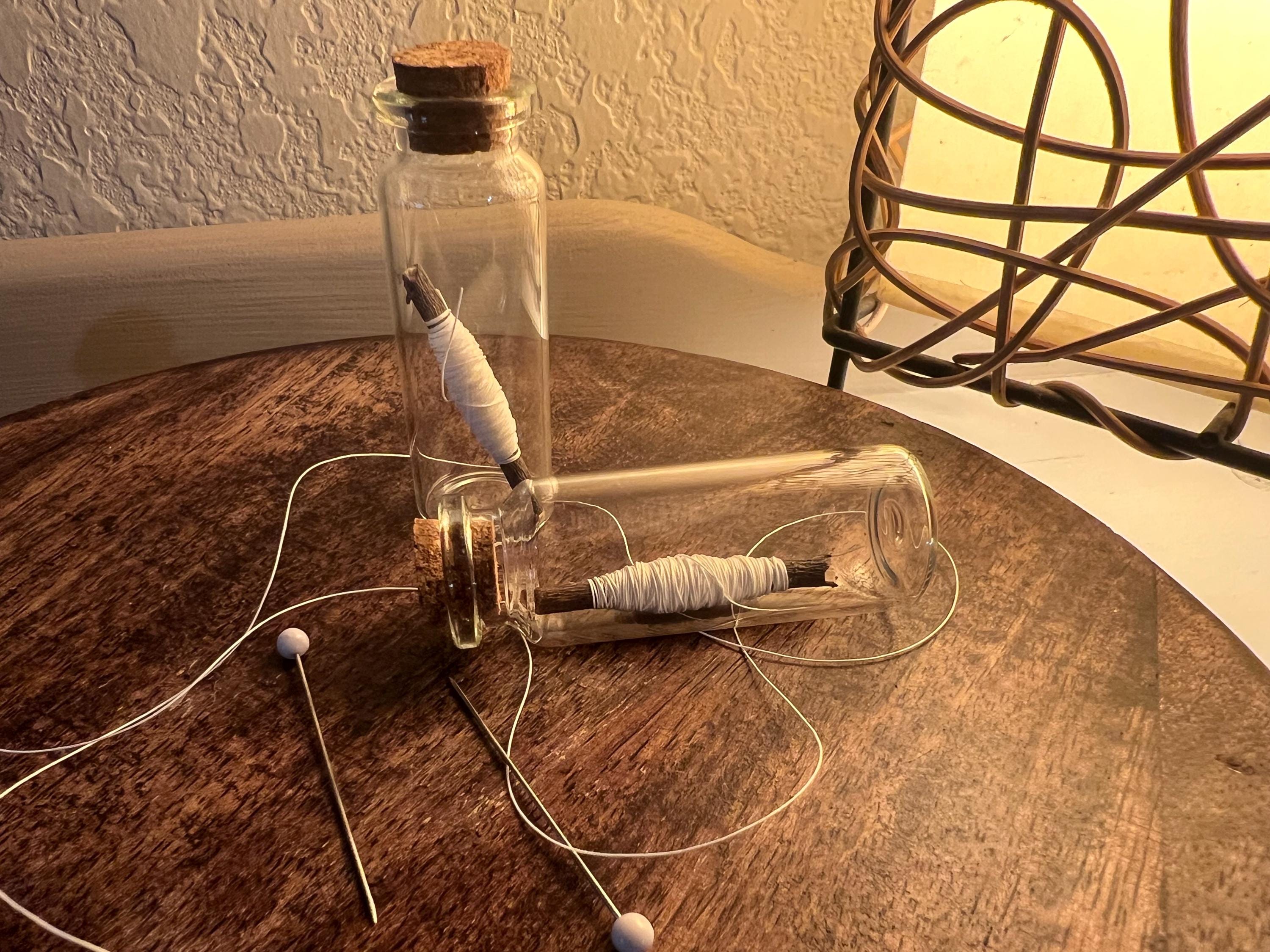 Witchs White Thread Cleansing Charm, Willow Thread Vial, Spiritual Reset Spell Supply, Healing Magic Tool, Peace Charm, Ritual Thread Curio,
