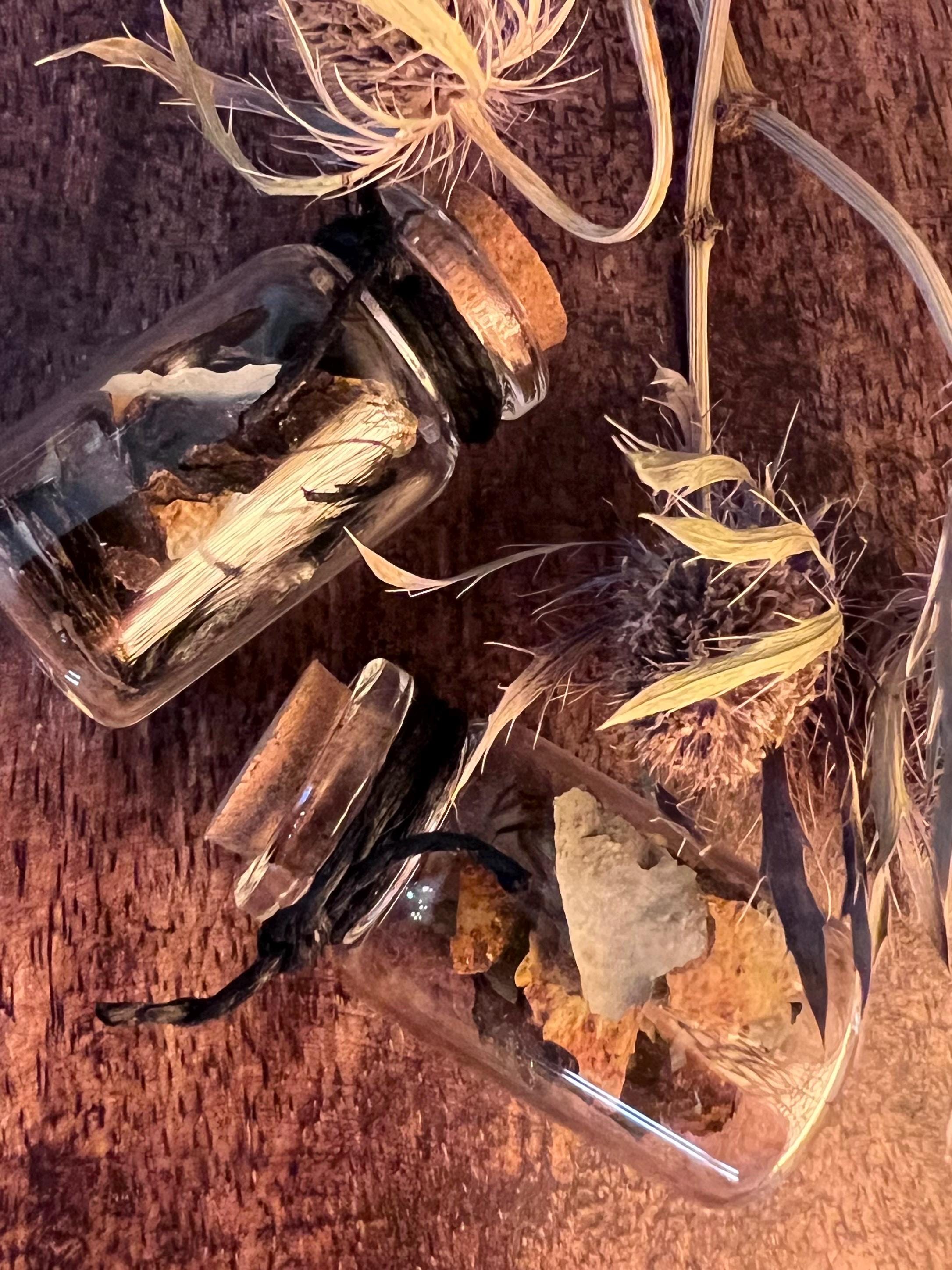 Rust Relic Vial, Garden Iron Oxide Curio, Death Witchcraft Bottle, Threshold Magic Piece